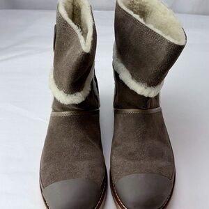 Tory Burch Brown Suede Winter Boots